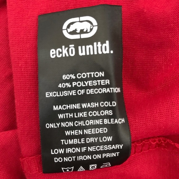 T-shirt Ecko Unltd. Ghost Noir/Rouge - Taille XXL Homme Neuf Avec étiquettes